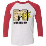 Murder Ink Retro (MINK) Tri-Blend 3/4 Sleeve Baseball Raglan T-Shirt