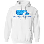 Graveyard Graves Pullover Hoodie (Blue Print)