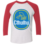 Cthulhu Banana Tri-Blend 3/4 Sleeve Baseball Raglan T-Shirt