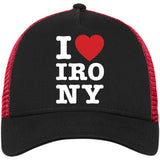 I Heart Irony Trucker Hat